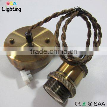 CE Aluminum Hanging Lamp Set E27 With Colored Electric Wire