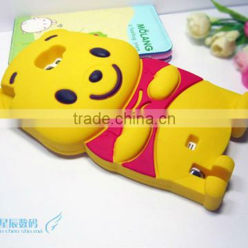 Cute Design 3D Wini Bear Silicone Case For Samsung N7100