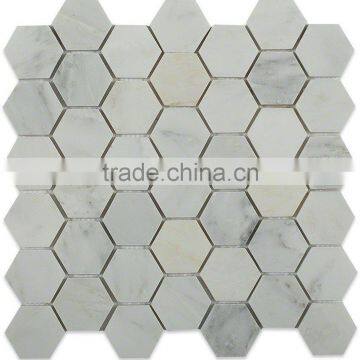Marble statuario white hexagon tile