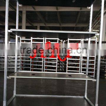 Wooden Mobile Flower Carts for Sale,logistic Cart Flowers Revolving Cars TransportMesh Cart .Steel Roll Trolley Garden Tool Cart photo-4