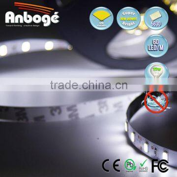 NEW LOW FACTORY PRICE 12V 5630 SMD Led Flexible Strip Light 60 LED/M IP20 COLD WHITE photo-2