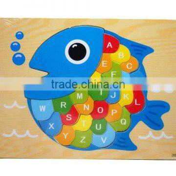 2014 New Educational Wooden Alphabet Puzzle Toys For Kids