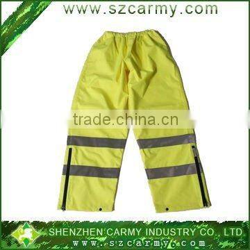 High visible Reflective Safety PU coated oxford rain pants