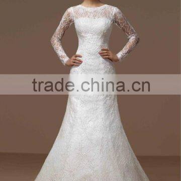 French designe A-line Wedding Dress / Gown beaded lace With sleeve