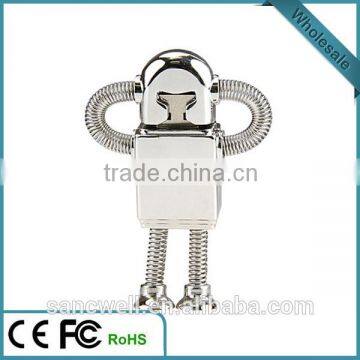 Mini Metal Robot OEM USB Flash Drive with Engraved Logo