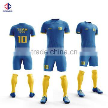 2016 design top quality short sleeves soccer wear