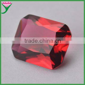 supplier wholesale synthetic rough 11*13 mm rose octagon decorative colored glass stones