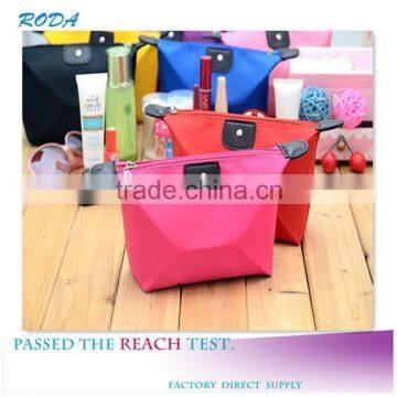 YIWU RODA 100%nylon multicolor optional dumpling shape cosmetic bag