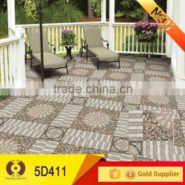 400X400mm 5D Injet floor tiles for sale with 3d flooring lanka tiles list (5D411)