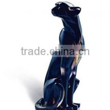 gazing panther furnishing liuli crafts colored glaze factory wholesale