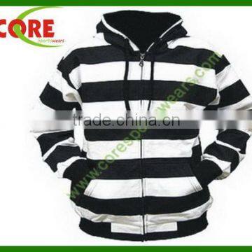 Stripe Zipper Hoodie