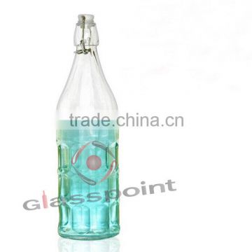 Glass water bottle with swing top, 250ml, 500ml, 750ml