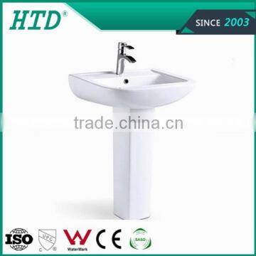 hot sale ceramic popular design sanitary ware wc pedestal washing sink---HTD-451