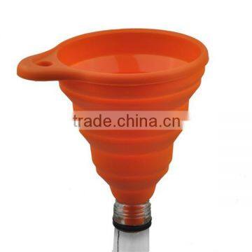 100% Food Grade Eco-friendly Silicone Rubber Foldable Funnel for Kitchen Tool photo-5