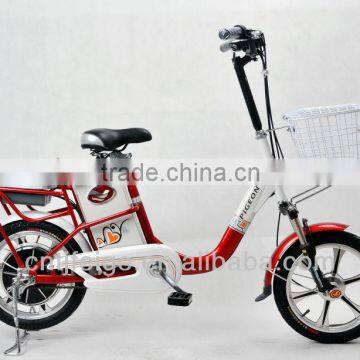 fashion style flying pigeon 16" lead acid 250W electric bicycles