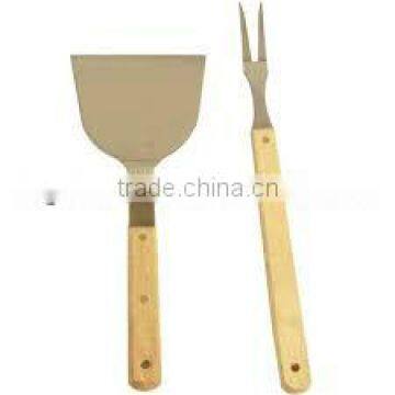 Durable Wooden Handle BBQ Fork set