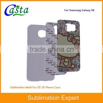 Factory price Blank Sublimation Cell Phone Case Sublimation phone holster 2D protective case for Samsung Galaxy S6