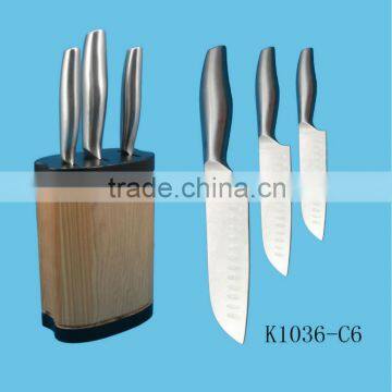 Santoku knives with hollow handle