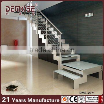 portable metal stairs inox stain pole glass railing