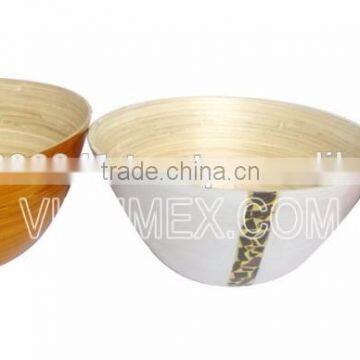 Colorfull bamboo bowl with coconut, non-toxic, cheap price