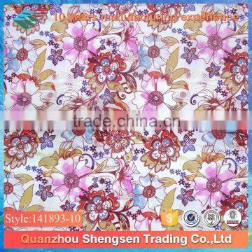 nylon spandex flora printed swimwear fabric for women