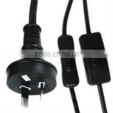 Australia SAA approval power cord with switch