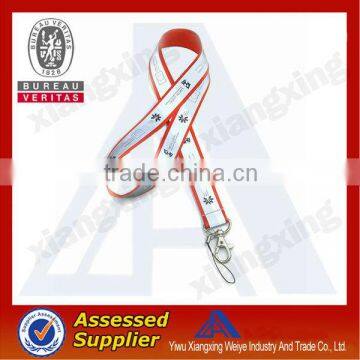 Hot hot selling Symbolic leding designer Silk screen printed cheap reflective lanyard