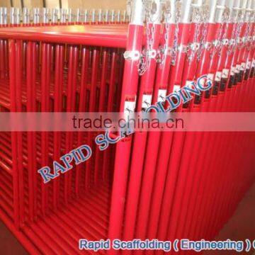 Steel Shoring Frame system scaffolding powder coated in Red