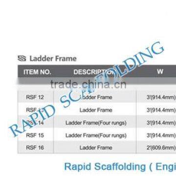 Green Metal Construction System Ladder Frame Scaffolding for sales