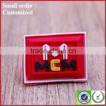 Wholesale red engraved rubber tags labels for kid luggage collars