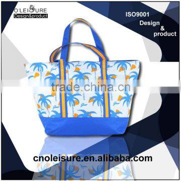 new beach bags coconut palm printing beach bag tote women beach shopping bag
