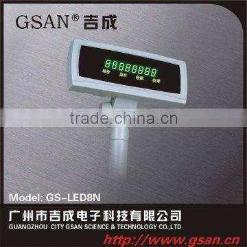 GS-LED8N Customers display/ 8 digits customer display,with pole and stand