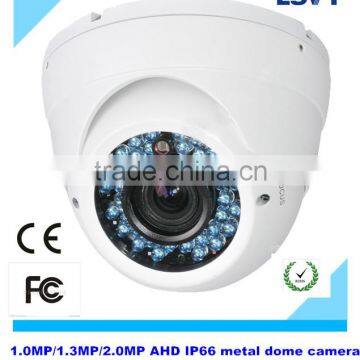 1.0mp/1.3MP/2.0MP 720p/960p/1080P IP 66 waterproof outdoor AHD dome cameras, CCTV cameras with IR-cut, 2.8-12mm varifocal lens