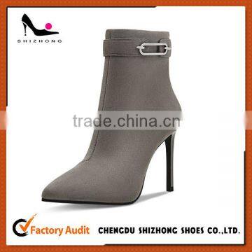 Best price brown leather high heel boot for women