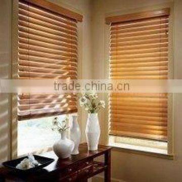 wood color aluminum venetian blinds