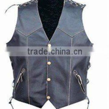 DL-1577 Fashion Vest , Leather Sports Vest , German Leather Wears , Men Vest