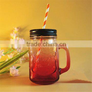 Wholesale glass storage jar, glass mason jar with metal lid