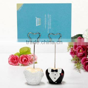 Wedding Party Reception Formal Gown Number Bride and Groom Place Name Card Holder