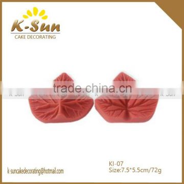 Wholesale silicone maple leaf veiner mold candy icing mold