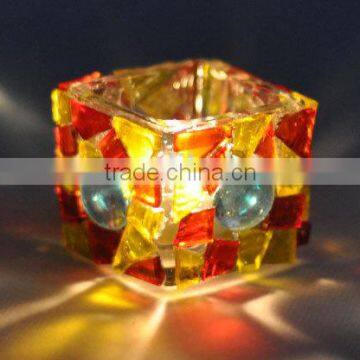 Wedding Decor Square Glass Mosaic Candle Holder