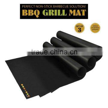 Non-Stick BBQ Grill Mats 16 x 13 Inches 0.20mm Thick FDA Approved PFOA & BPA FREE Set of 3