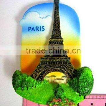 souvenir EIFFEL TOWER PARIS FRANCE 3D GIFT MAGNETIC HOLDER MEMORIAL RESIN FRIDGE SOUVENIR