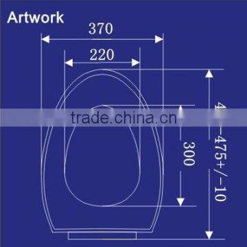 029 Toilet Seats; Elongated PP Plastic White Toilet Seat Cover Soft Slow Hot Sale to South America Markets photo-2