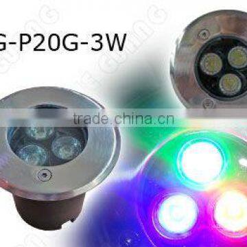 85-265V or 12V AC/DC 3W IP68 structural waterproof outdoor inground led light