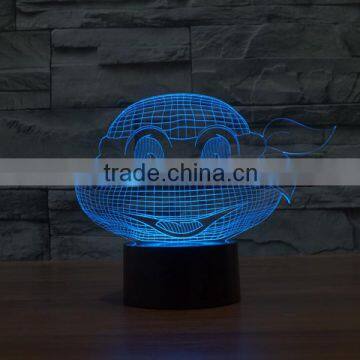 2016 New 3D Optical Night Light Turtle 7 RGB Light Colors 10 LEDs AA Battery or DC 5V Mixed Lot photo-6
