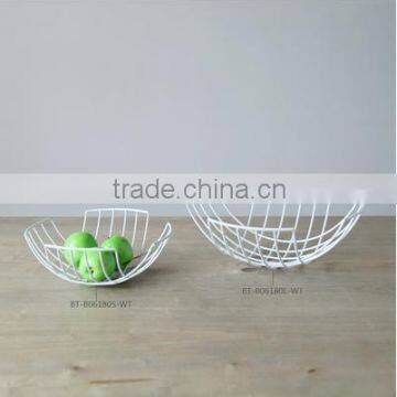 New arrival Trevi metal fruit tray in matte white