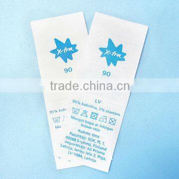 Garment Center Fold Satin Rotary Print Care Label