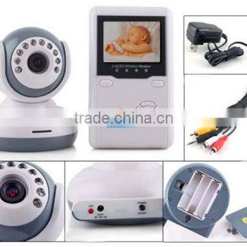 New 2016 Promotion Full Color TFT Two Ways Talk Wireless 2.4 GHz IR Baby Monitor with 2.4" LCD