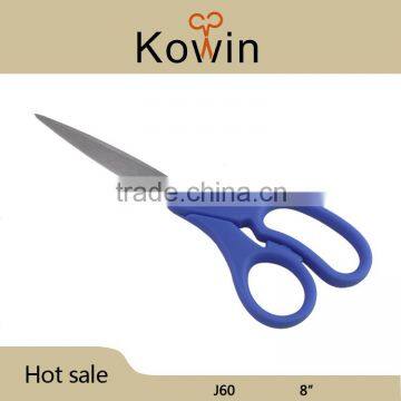 Durable Office Stationary Tools 8 Inch Multifunctional Blue Plastic Handle Stainless Steel Scissors