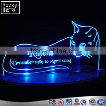 kittens shape led table lamp sign custom edge lit sign remote control available all kinds patterns laser engraved led sign